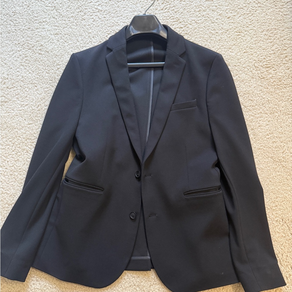 JF J.Ferrar Sleek Black Men's Blazer
